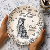 Custom Dog Breeds You Left Paw Prints On My Heart Chinoiserie Toile De Jouy Style Personalized Memorial Ceramic Plate HA75 892652