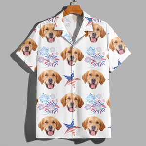 Custom Photo Face Independence Flag Hawaii Shirt CH07 895698