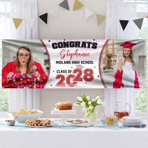 Custom Photo Class of 2025 Personalized Banner Graduation Day Gift CH07 895316
