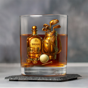 Custom Golf Player Name Whiskey Glass CH07 899810