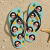 Custom Photo Tropical Summer Pattern Flip Flops - Personalized Beach Gift CH07 911604