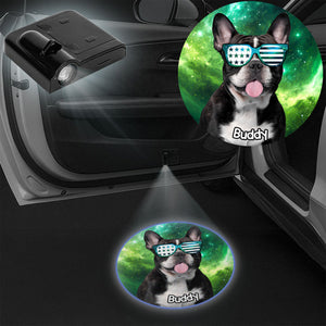 Custom Proud Patriotic Dog Photo Car Door Projector Light HO82 894358