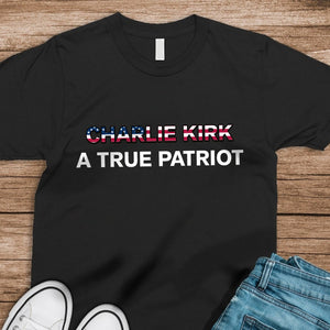RIP Charlie Kirk - A True Patriot Faith & Freedom Dark Shirt LM32 65431