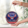 Personalized Family Name 250 Years America Semiquincentennial Stained Glass Suncatcher HO82 901502