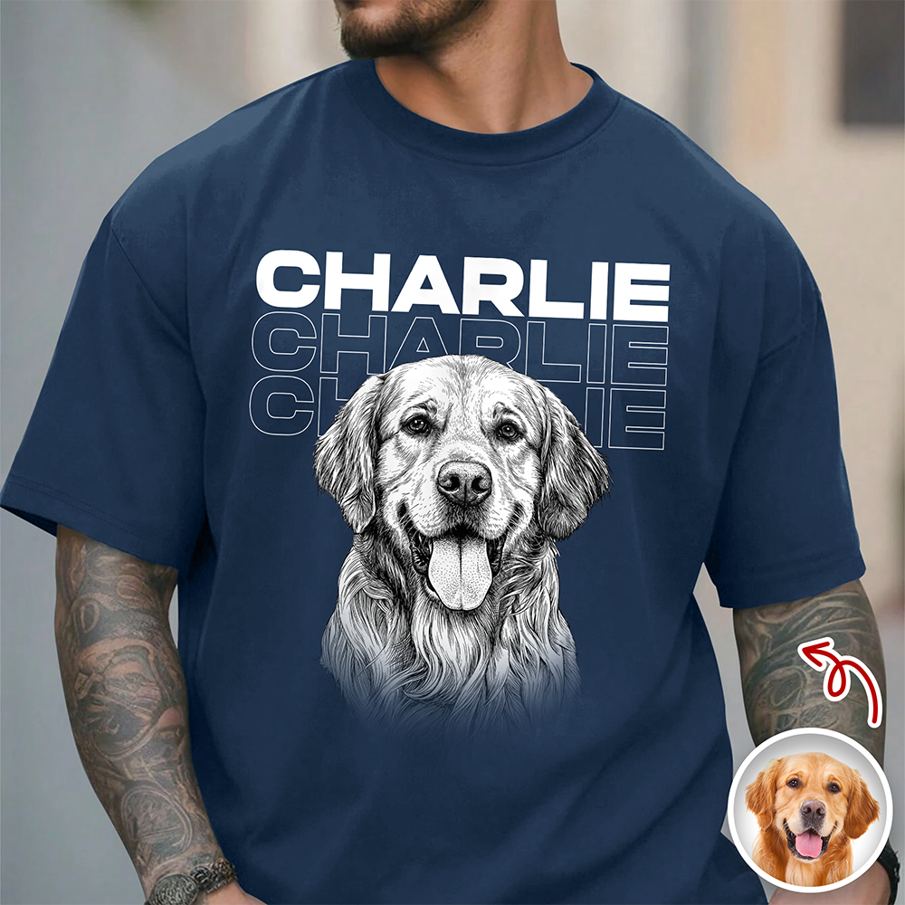 Custom Name & Photo Vintage Style Comfort Shirt Gift For Pet Lovers LM32 669423