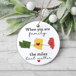 Custom State to State Long Distance Gift - Personalized Family Ceramic Ornament HO82 894662