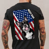 Custom Dog Photo Best Dad Ever America Flag Back Shirt For Dad TH10 169739