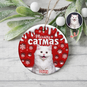 Custom Dog Cat Photo Christmas - Personalized Ceramic Ornament TH10 894383