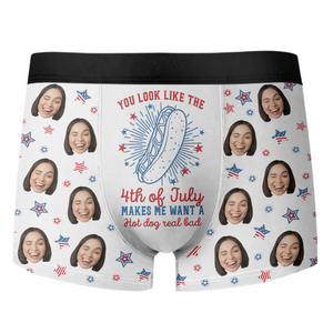 Custom Photo You Look Like The Hot Dog Funny Gift For Boyfriend Boxer TH10 894083