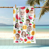 Custom Cute Face Watercolor Tropical Summery Beach Towels LM32 893449