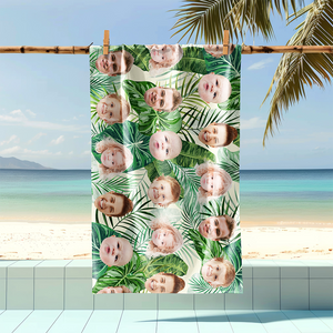 Custom Cute Human Face Tropical Party Summer Beach Towels LM32 893469