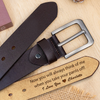 Personalized Leather Belt for Men, Engraved Hidden Message Belt, Funny Romantic Gift for Boyfriend Husband LM32 899833