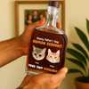 Custom Cat Photo Happy Father's Day From Your Tiny Overlords Whiskey Bottle LM32 893601