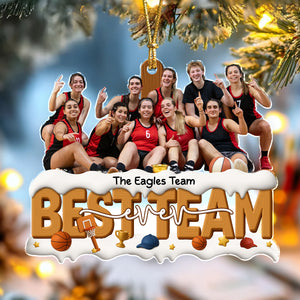 Custom Photo The Best Football Team Ever Personalized Acrylic Ornament LM32 895993