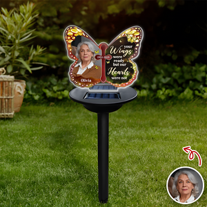 Custom Photo Your Wings Were Ready Solar Light Memorial TH10 896051