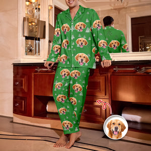 Custom Dog Photo With Christmas Tree Icon Pajamas TH10 894405