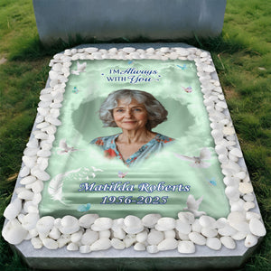 Custom Photo Always In Our Hearts, Never Forgotten Grave Blanket LM32 893235