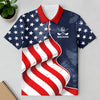 Custom Name America Flag Eagle Polo Shirt - 250th Anniversary Patriotic Gift for Golfers TH10 169565