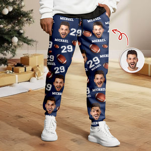 Custom Photo, Name And Number Sweatpants Christmas Gift For Football Lovers CH07 899482