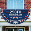 Custom Family Name 250th Anniversary 1776-2026 America Non-Pleated Fan Flag HA75 898792