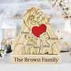 Custom Lion Family Shaped Wooden Puzzle Father's Day Gift LM32 893505