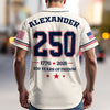 Custom Name US 250 Years of Freedom 1776-2026 America Flag Baseball Jersey TH10 170167