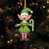 Custom Photo Baby Elf Christmas Acrylic Ornament Christmas Tree Decoration LM32 669837