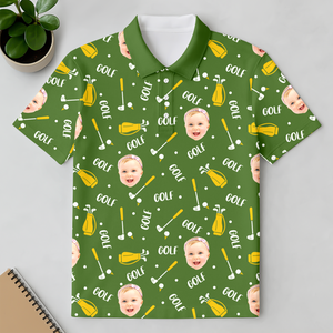 Custom Face Photo Golf Polo Shirt Gift For Golf Lover HO82 900812