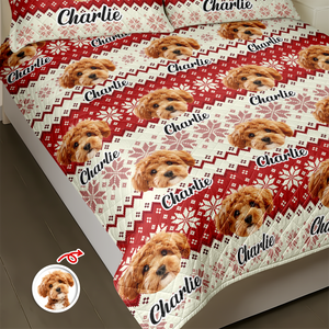 Custom Photo Have A Pawsome Christmas - Dog & Cat Quilt Bedding Set HA75 898248