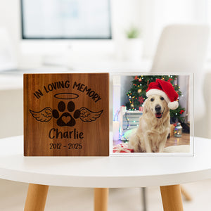 Custom Photo In loving Memory Dog Memorial Wooden & Acrylic Photo Block Set HA75 892700