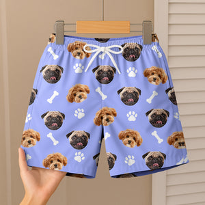 Custom Photo Face Dog With Bone Beach Short For Kid Summer Gift TH10 894101