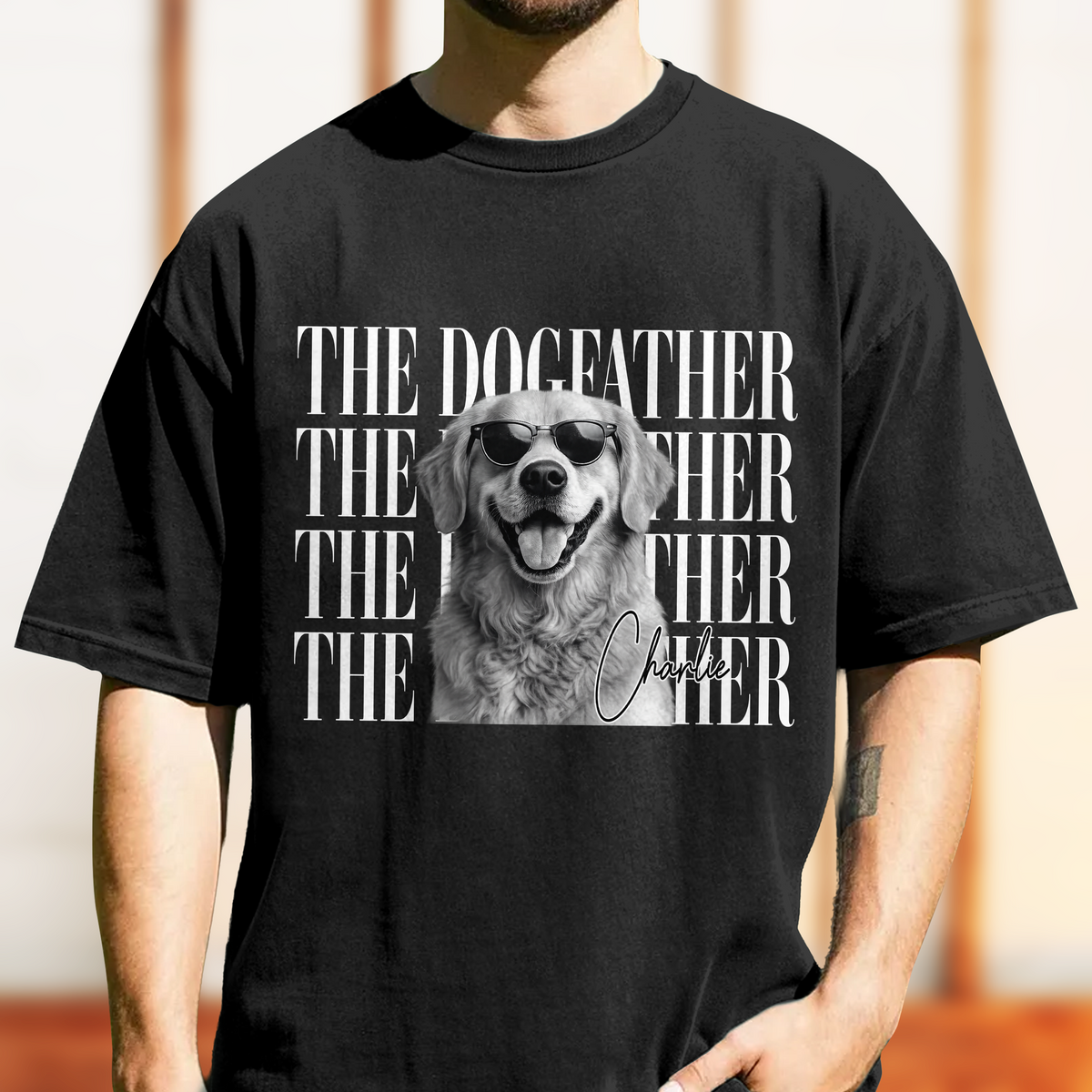 Personalized Vintage Photo The Catfather, The Dogfather Dog Cat Comfort Shirt HA75 921384