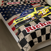 Personalized Racing Photo Checkered Flag Bedding Set Gift For Car Lovers CH07 899918
