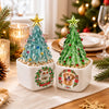 Custom Dog Cat Photo Christmas Wreath Mini Ceramic Pot With Glass Christmas Tree HO82 903626