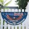 Custom Family Name 250 Years of Freedom America Non-Pleated Fan Flag CH07 910570