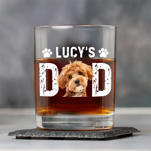 Custom Dog Photo Whiskey Glass For Dog Dad TH10 892915