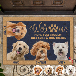 Custom Photo Dog Hope You Bought Diet Coke and Dog Treats Doormat HA75 892926