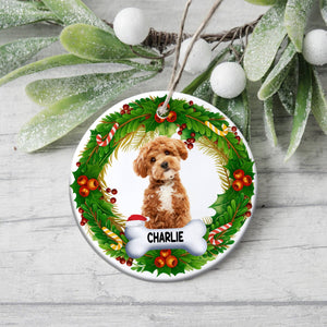 Personalized Dog Photo Ceramic Ornament Gift For Dog Lovers CH07 899498