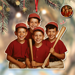 Custom Photo Baseball Kid Team Acrylic Ornament Gift For Baseball Lovers HO82 894930