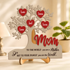 Custom Family Tree Heart 2-Layered Wooden Plaque Gift For Mother's Day CH07 911050