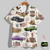 Custom Vintage Car Aloha Shirt, Route 66 Patriotic Hawaiian Shirt TH10 170037