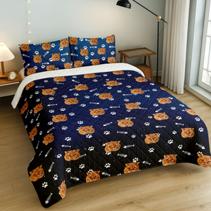 Custom Dog Cat Photo Galaxy Quilt Bedding Set HO82 900716