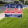 250 Happy Birthday America Yard Sign, USA 1776-2026 Patriotic Decoration TH10 170219