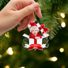 Custom Photo Baby’s First Christmas Acrylic Ornament, Personalized Newborn Keepsake HA75 919092