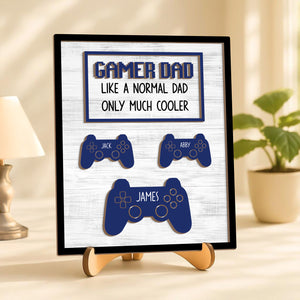 Gamer Dad 2-Layered Wooden Plaque With Stand TH10 892991