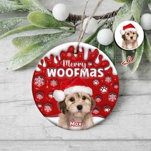 Custom Dog Cat Photo Christmas - Personalized Ceramic Ornament TH10 894383