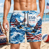 Patriotic Eagle 250 Years Freedom USA Flag Beach Short LM32 669361