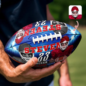 Personalized Football Ball With Photo, Text & Colors Gifts For Football Lovers CH07 910012