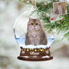 Custom Cat Photo Snowball Acrylic Ornament Christmas Gift For Cat Lovers CH07 896834