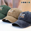 Custom Photo A Man And His Dog Washed Denim Baseball Cap Father's Day Gift HA75 921354